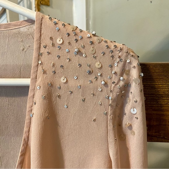 RARE Pura Vida pink sheer long sleeved top size XS - Picture 7 of 15